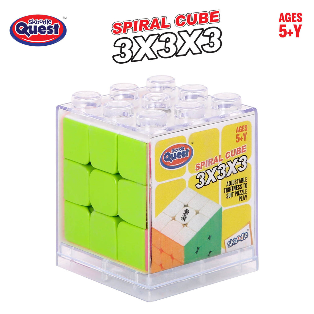 Skoodle Quest Spiral Cube 3X3X3 Block Cased
