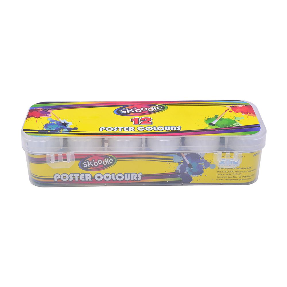 Skoodle Poster Colours - 12 Colours, 10 Ml