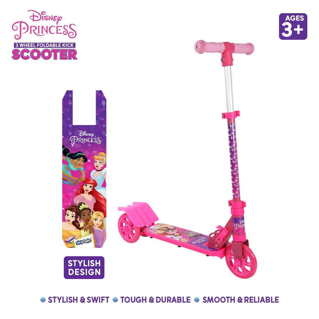 Princess 3 Wheel Foldable Kick Scooter