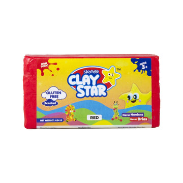 Skoodle Clay Star - 454 Gm (Red)