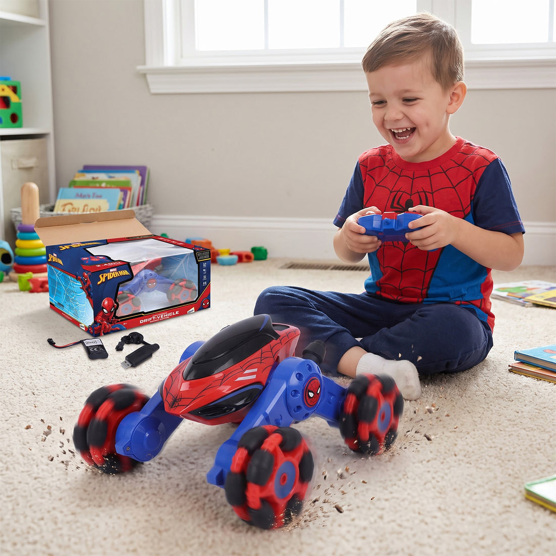 Marvel Spiderman Skid & Drift Carnage Remote Control RC Car