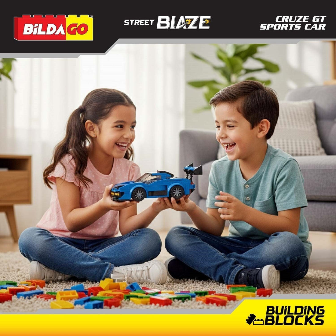 Bildago Street Blaze - Cruze GT Sports Car (SP13421), 3-in-1 Model (150 PCS)