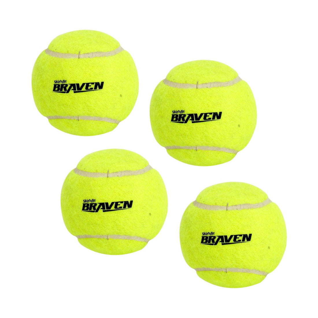 Skoodle Braven Tennis4 Cricket Swing & Soft Ball (Set Of 4)