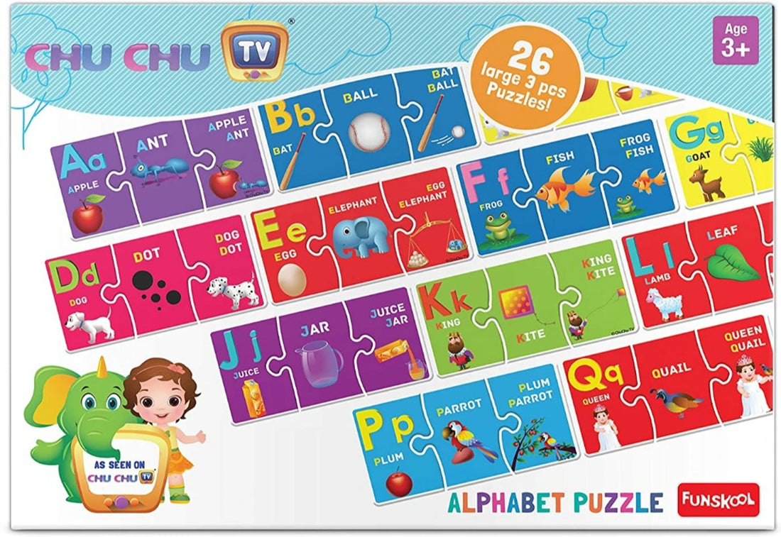 ChuChu TV Alphabet Puzzle | 26-Piece Educational Alphabet Learning Puzzle for Kids | Age 3+ Years