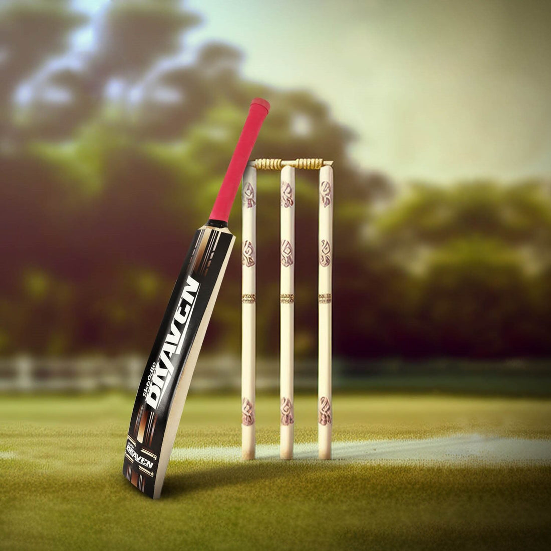 Skoodle BRAVEN Dominator Half-Cane Kashmir Willow Cricket Bat