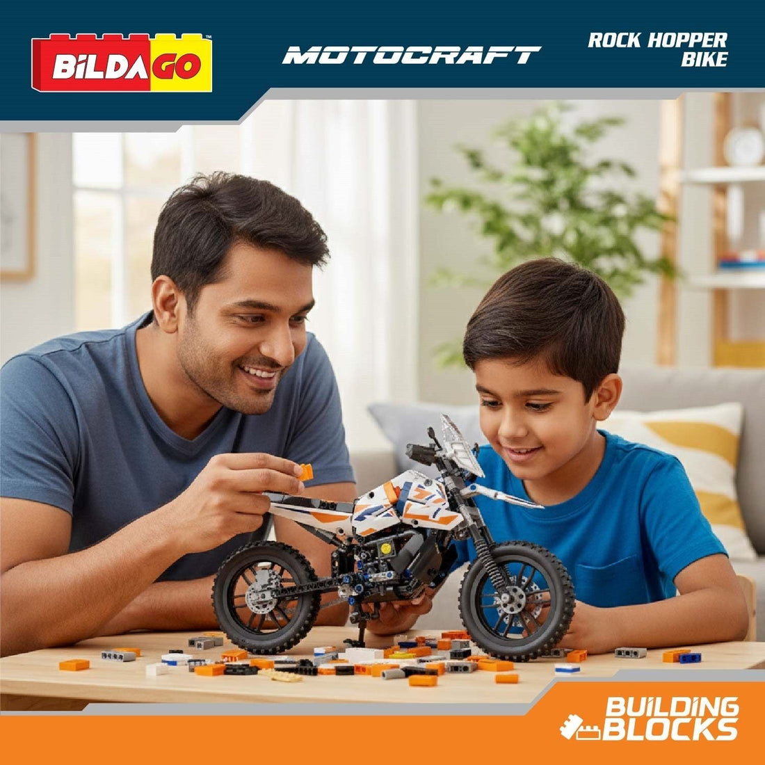 Bildago Motocraft - Rock Hopper (SP13441) - Pull Back Bike (456 PCS)