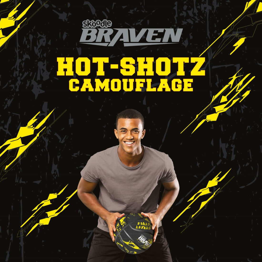 Skoodle Braven Hot-Shotz Camouflage Basketball - Size 5