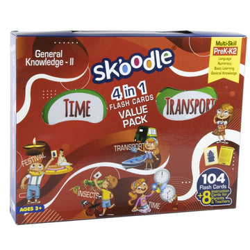Skoodle General Knowledge2 Flash Cards Set - Pack Of 4
