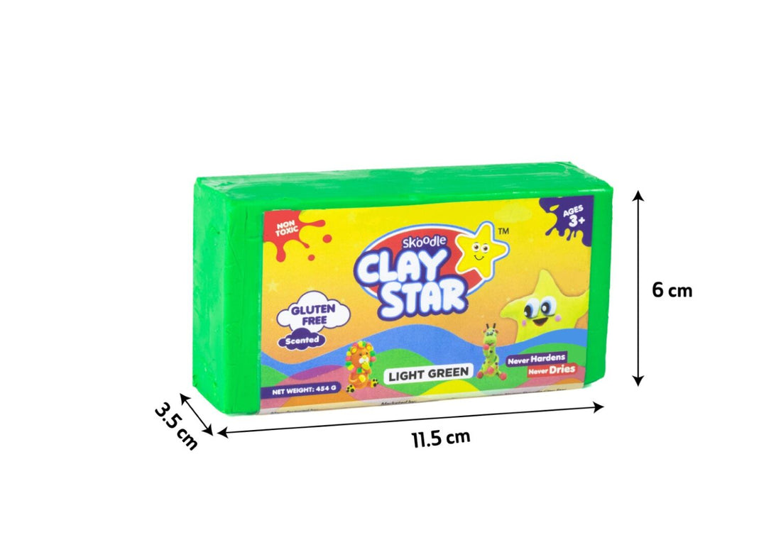 Skoodle Clay Star - 454 Gm (Light Green)