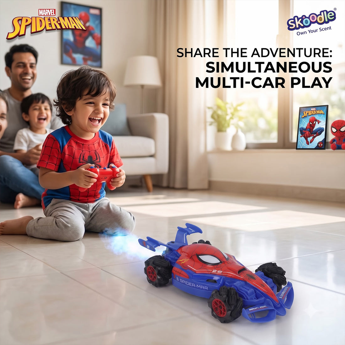Marvel Spiderman Thwip & Drift Formula Monster Remote Control RC Car