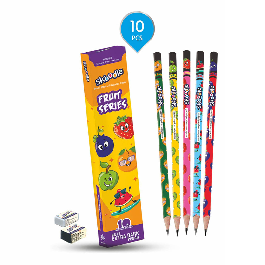 Skoodle Fruit Series Paper Pencil - 10 Pencils