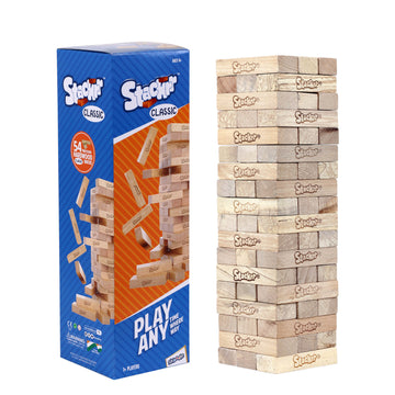 SKOODLE Quest Stackrr Classic |  Hardwood Blocks (3" x 1" x 0.6")| 54 Pieces