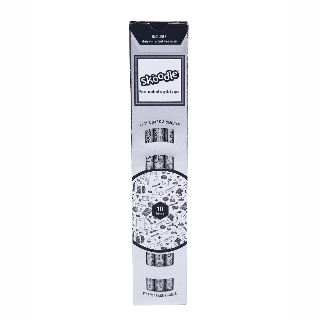Skoodle 10 Metallic Pencils with Eraser & Sharpener
