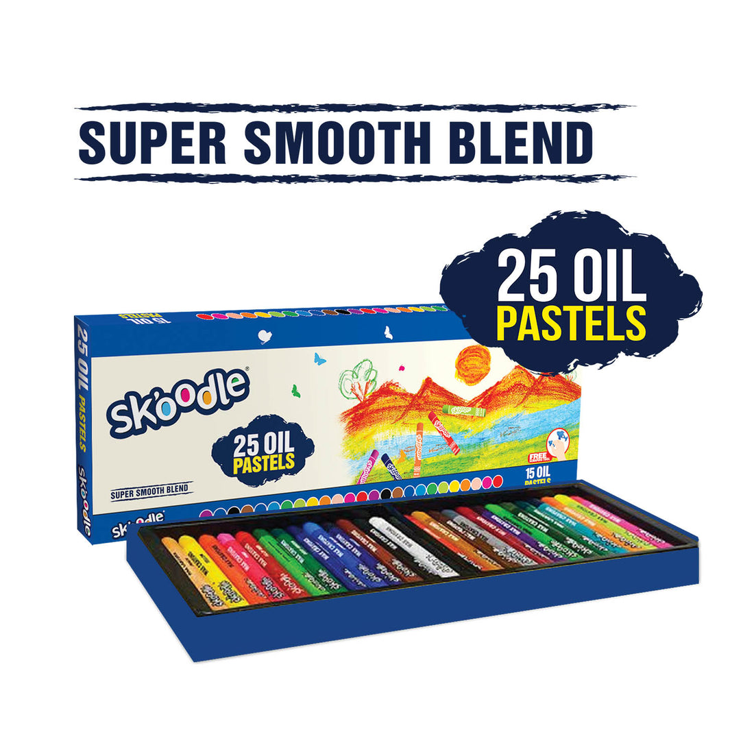 Skoodle 25 CT Oil Pastels Pack of 25 Shades