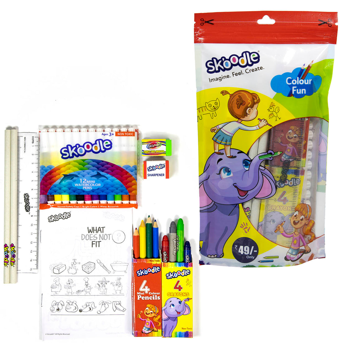 SKOODLE Colour Fun Pack of 10