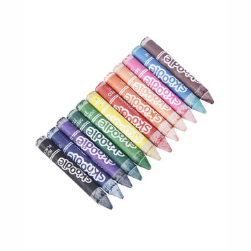 Skoodle 12 Colorful Wax Crayons