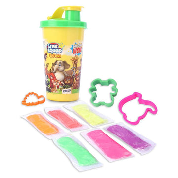 Skoodle Star Squad - Safari Tumbler Sipper Cup, Cute Water Bottle With Lid, Food Grade Plastic, Leak Proof, Bpa Free, 300 Ml With Surprise Gift Inside.