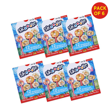 SKOODLE Colour Pencils Pack of 6