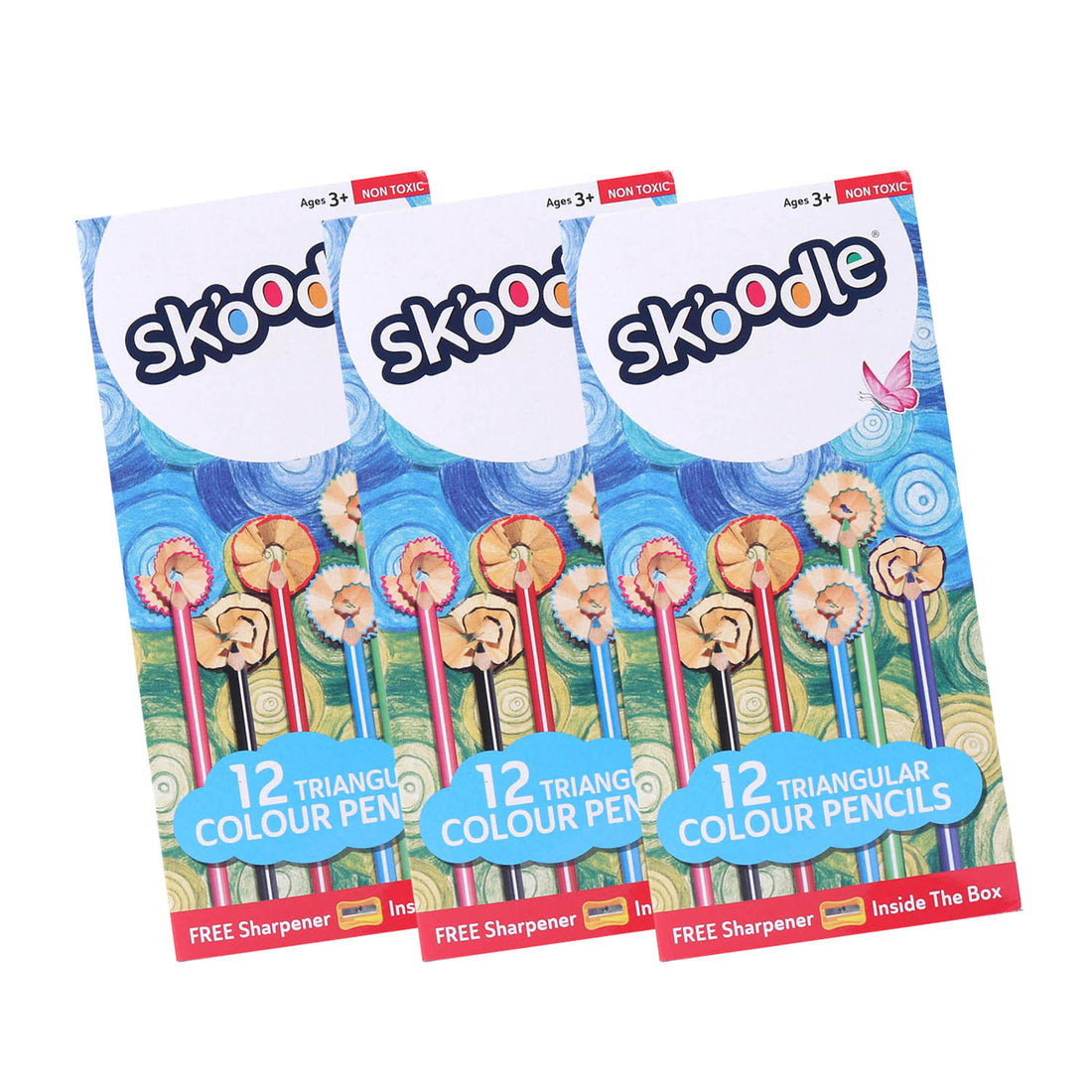 SKOODLE Colour Pencils Pack of 3