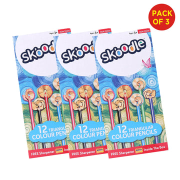 SKOODLE Colour Pencils Pack of 3