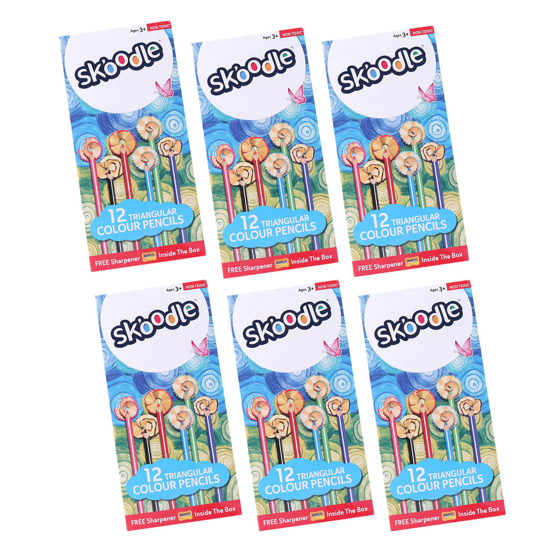 SKOODLE Colour Pencils Pack of 6