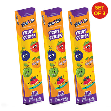 SKOODLE Fruit Paper Pencils Set of 3