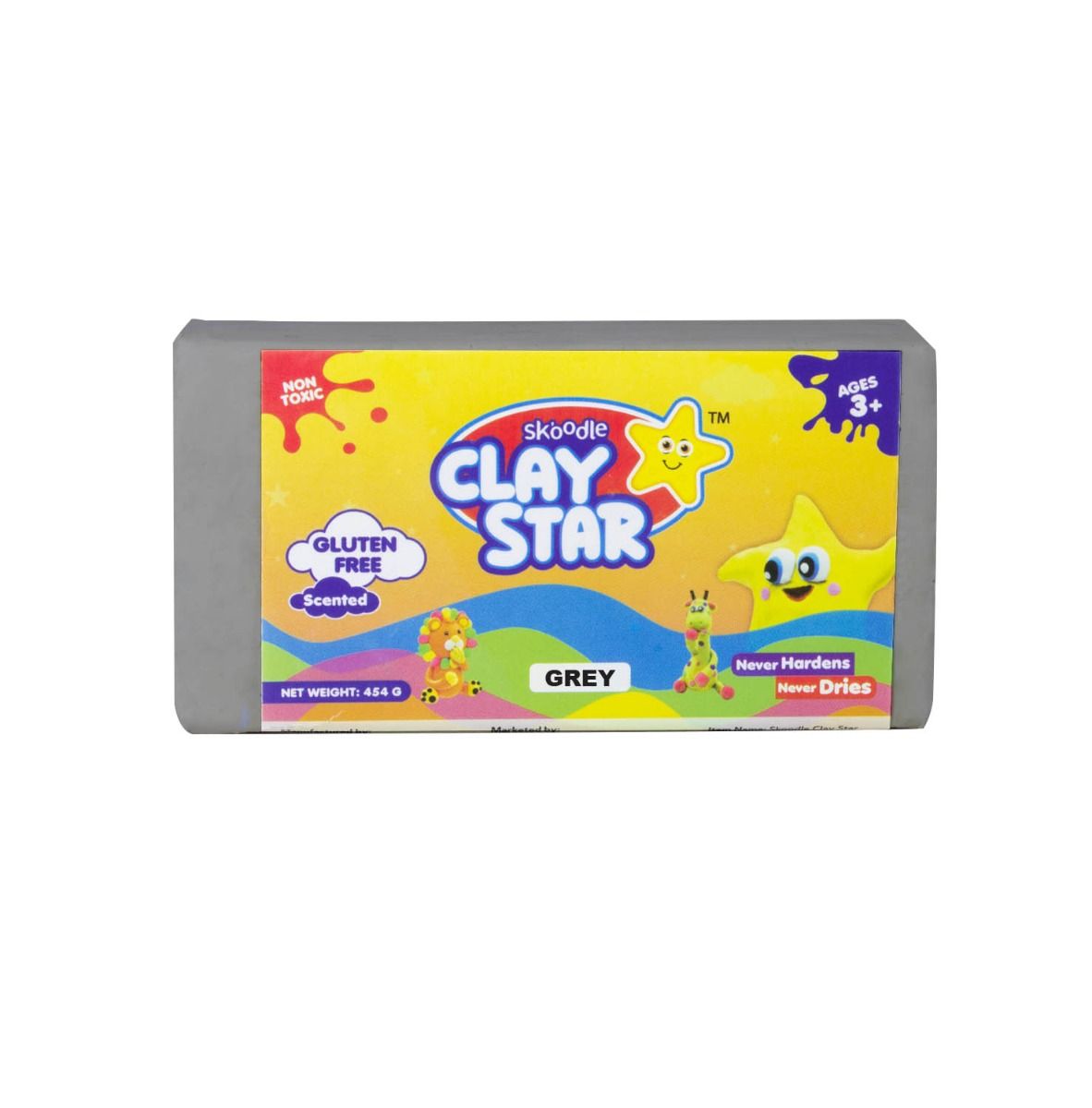 Skoodle Clay Star 454gm Grey Colour