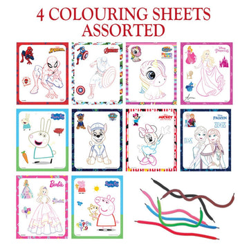 Skoodle 8 Colouring Sheets Assorted (Design May Vary Based On Availability)
