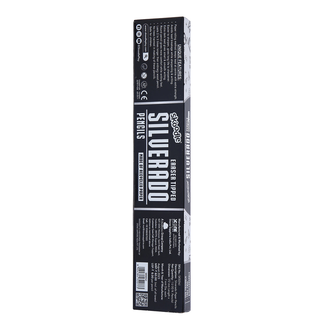 SILVERADO Rubber Tip Pencil Pack of 10 with Sharpener