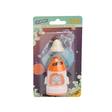 Skoodle Space Craft Eraser & Dual Sharpener Set with Xtra Eraser