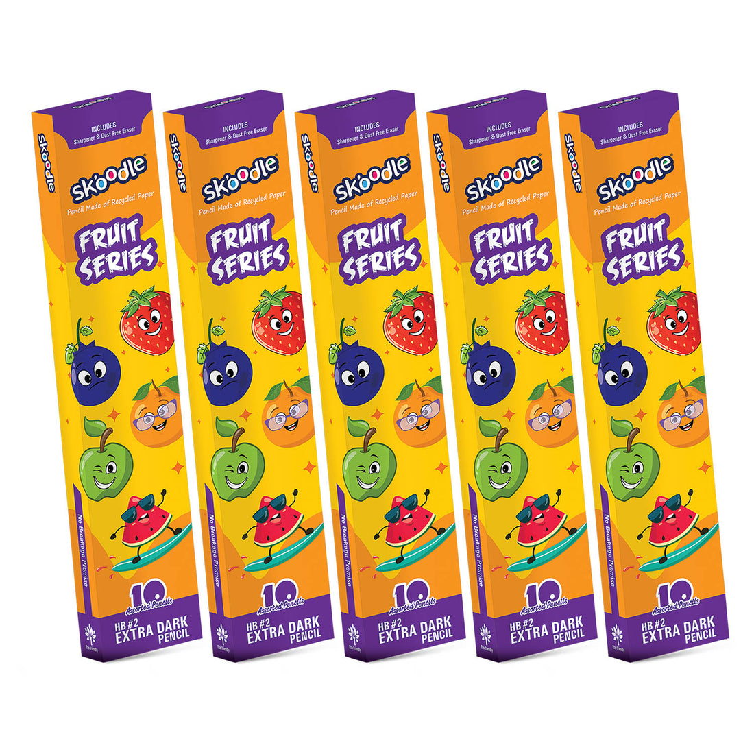 SKOODLE Fruit Series Pencils Pack of 5