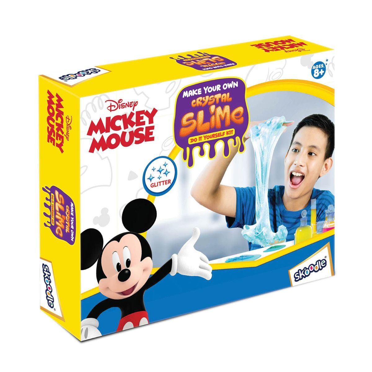 Skoodle Mickey - Make Your Own Crystal Slime, Educational Diy Activity Toy Kit For Ages 8+, Creative Learning Games For Growing Children