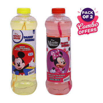 Disney Mickey & Minnie Party 950ml Bubble Solution (Pack Of 2)