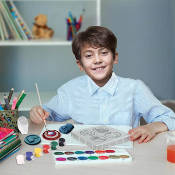 Skoodle Avengers Creative Kids Art And Craft Kit - Fridge Magnet Making Diy Toy For Ages 8 Years & Above, Fun Kids Activity - Includes Moulds And Paints For Endless Crafting Adventures
