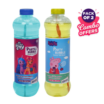 Assorted Toons My Little Pony & Peppa Pig Party 950Ml Bubble Solution (Pack Of 2)