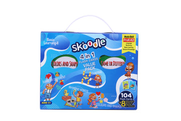 SKOODLE 4-in-1 Flash Cards Value Pack