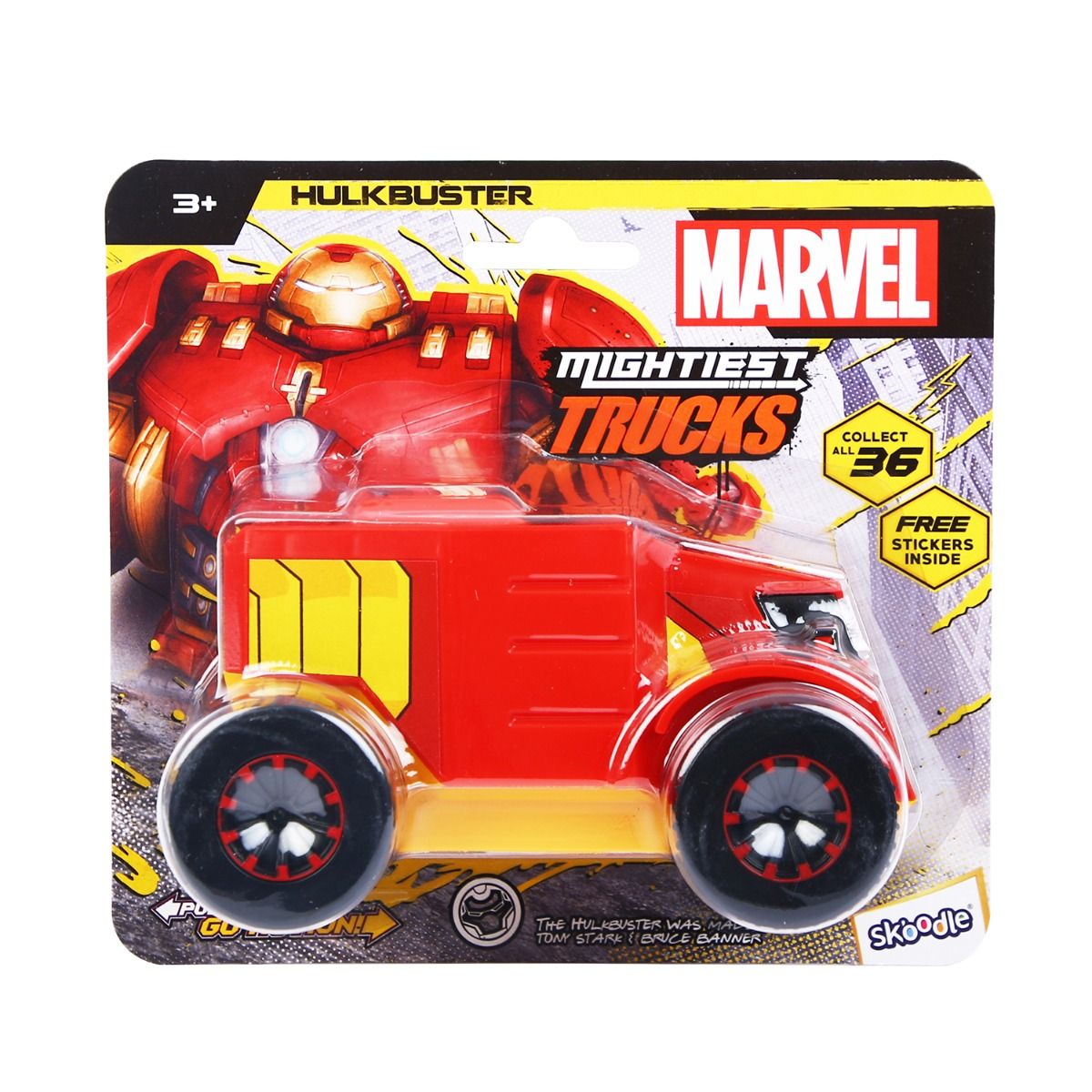 Skoodle Marvel Pull-Back Monster Truck - Hulkbuster (Hb)