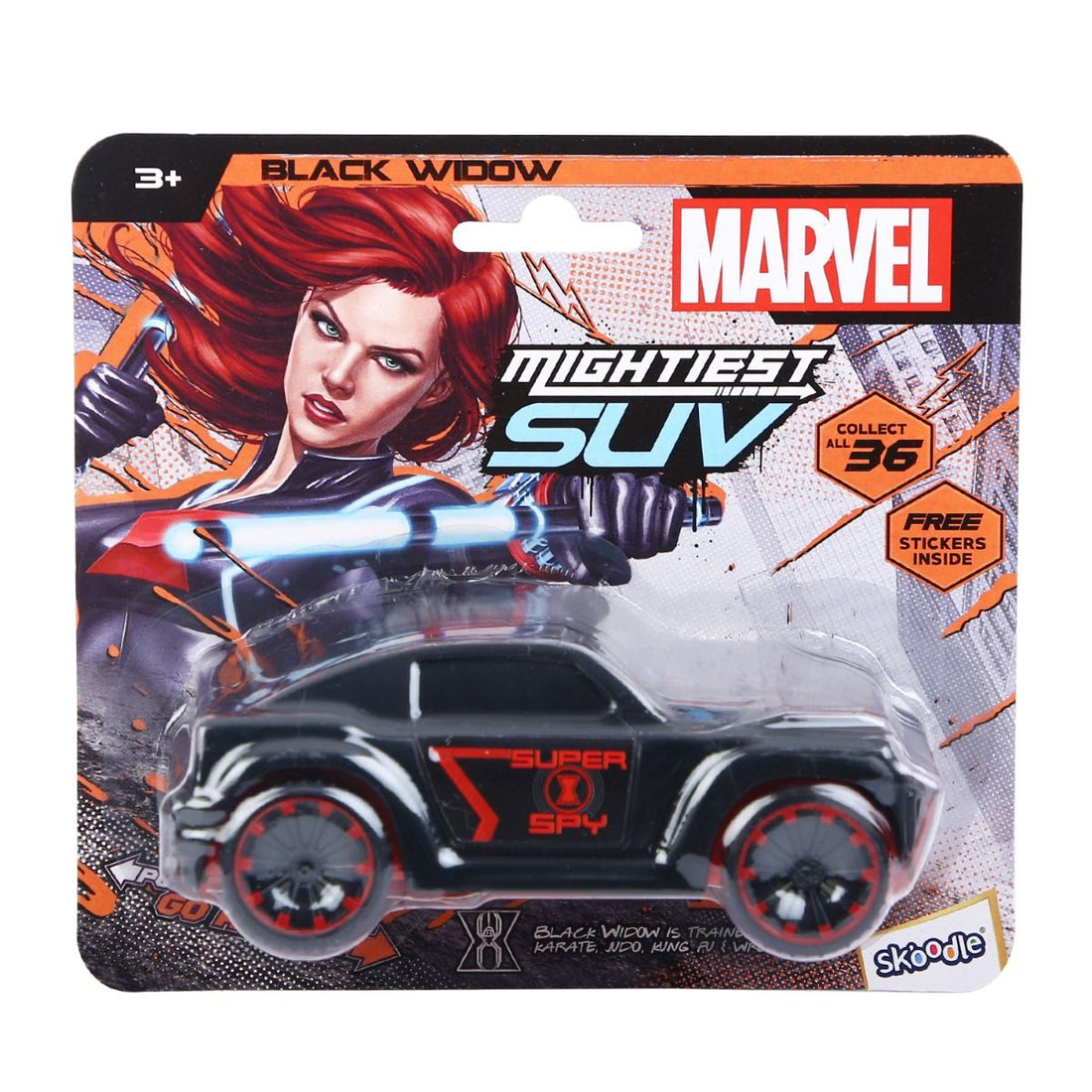 Skoodle Marvel Pull-Back Suv - Black Widow (Bw)