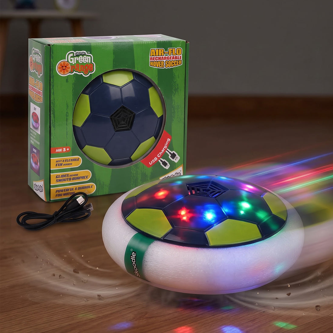 Skoodle Powerplay Airflo Rechargeable Hover Soccer - Green
