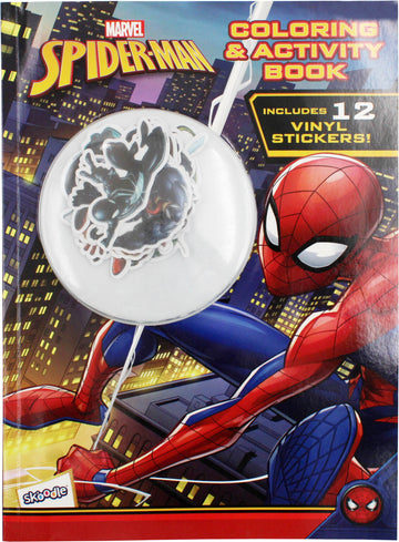 Marvel Spiderman Coloring & Activity Book With Vinyl Stickers