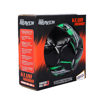SKOODLE Braven Klub Mania Football Size 3 | Diamond Textured Football for Kids | Manchester, Liverpool, Barcelona & Madrid Editions