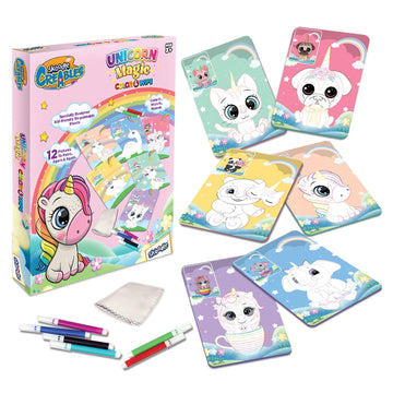 Skoodle Unicorn Colour & Wipe Set