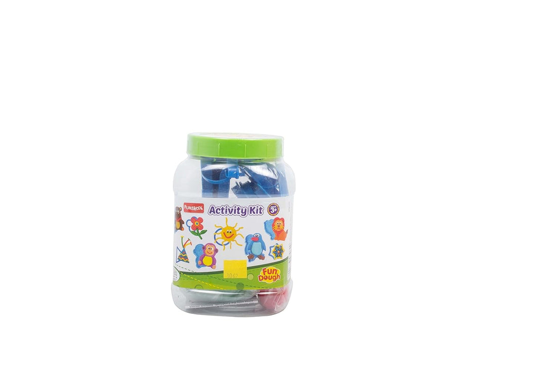 Funskool Fundough Jars Activity Kit | 4 Colour Modelling Dough Set for Kids | Shaping & Sculpting Toy | Age 3+ Years