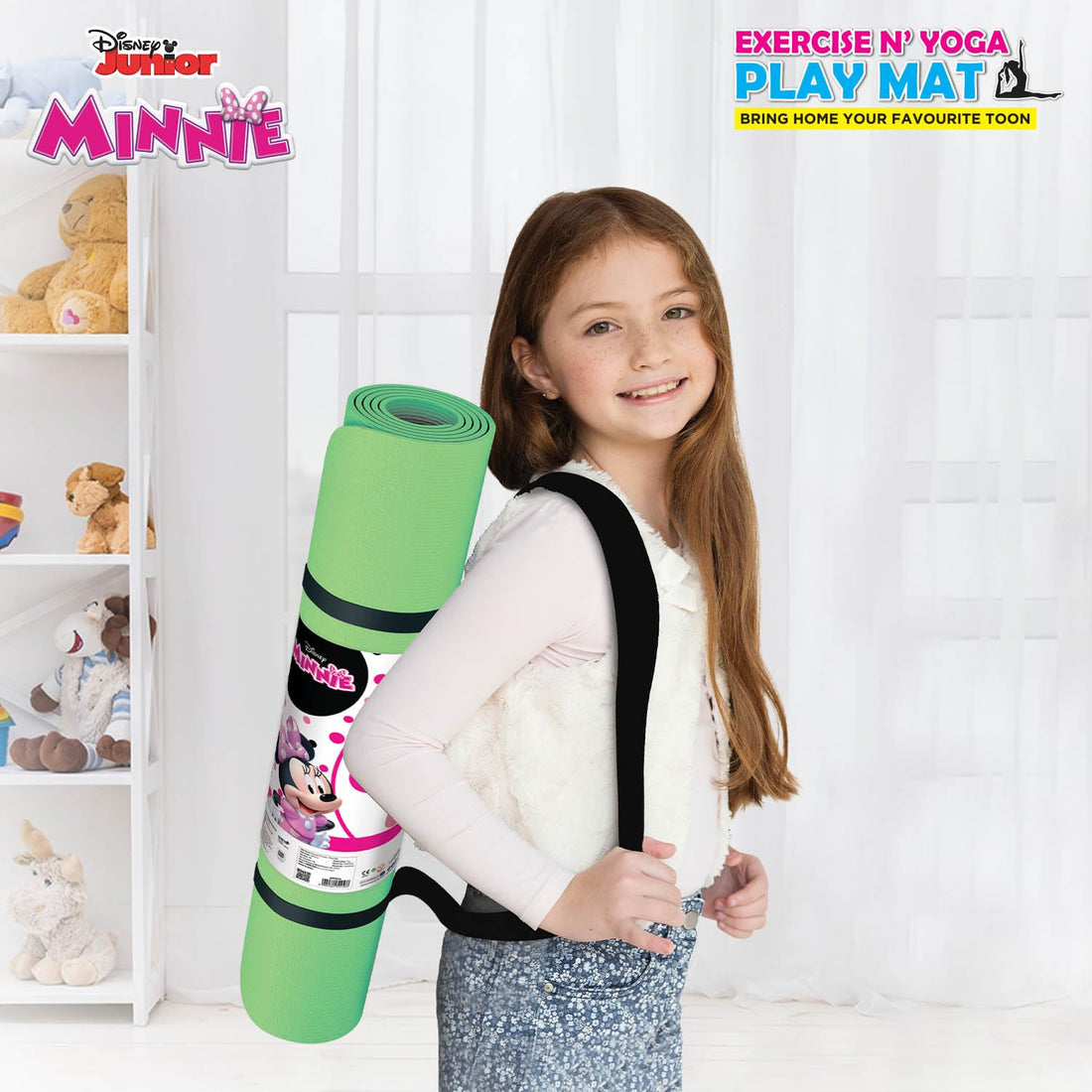 Disney Minnie Kids Yoga & Exercise Mat (22" X 58" X 0.4 Cm) - In 2 Assorted Colours