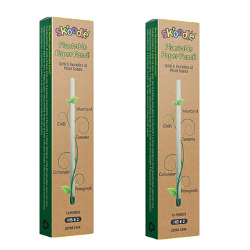 SKOODLE Eco-Friendly Plantable Paper Pencils – Pack of 20
