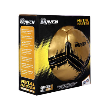 Skoodle Braven Metal Master Football - Size 5 (High Shine Graphite Underglass)