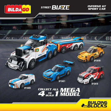 Bildago Street Blaze - Mega Transformation Trailer (4 Models to Build 1)