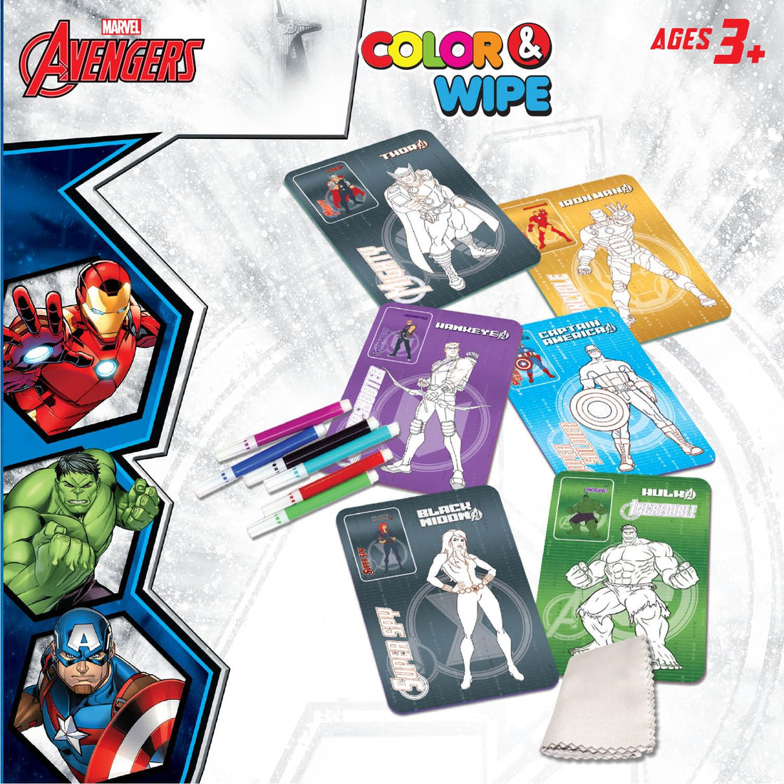Marvel Avengers Colour & Wipe Art Kit