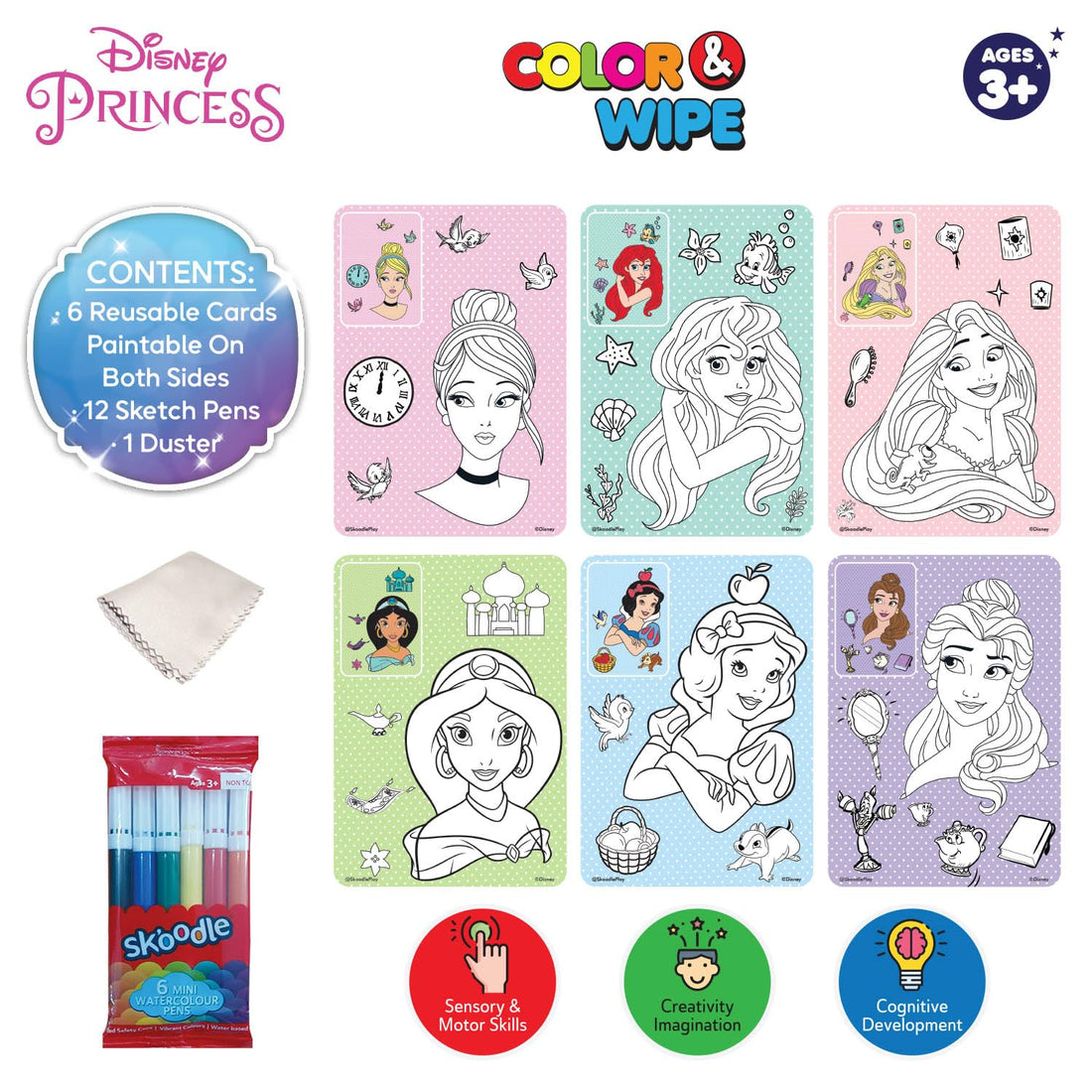 Disney Colour & Wipe Princess Art Kit