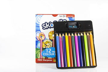 SKOODLE Mini Triangular Colour Pencils Combo Pack of 10
